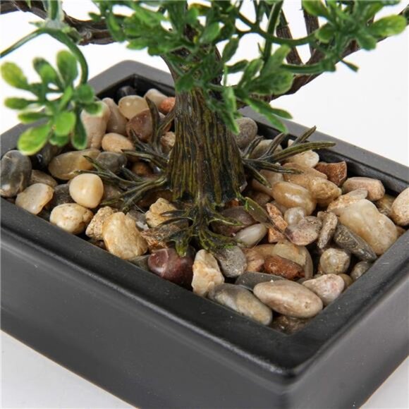 Artificial Bonsai Tree Juniper Faux Plants Indoor Small Fake Plants Decor - Picture 4 of 7